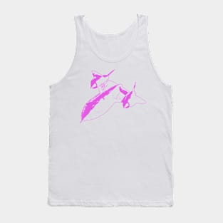 Lockheed SR-71 Blackbird - Pink Design Tank Top